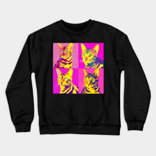 Cat Bengal Pop Art - Cat Lover Gift Crewneck Sweatshirt